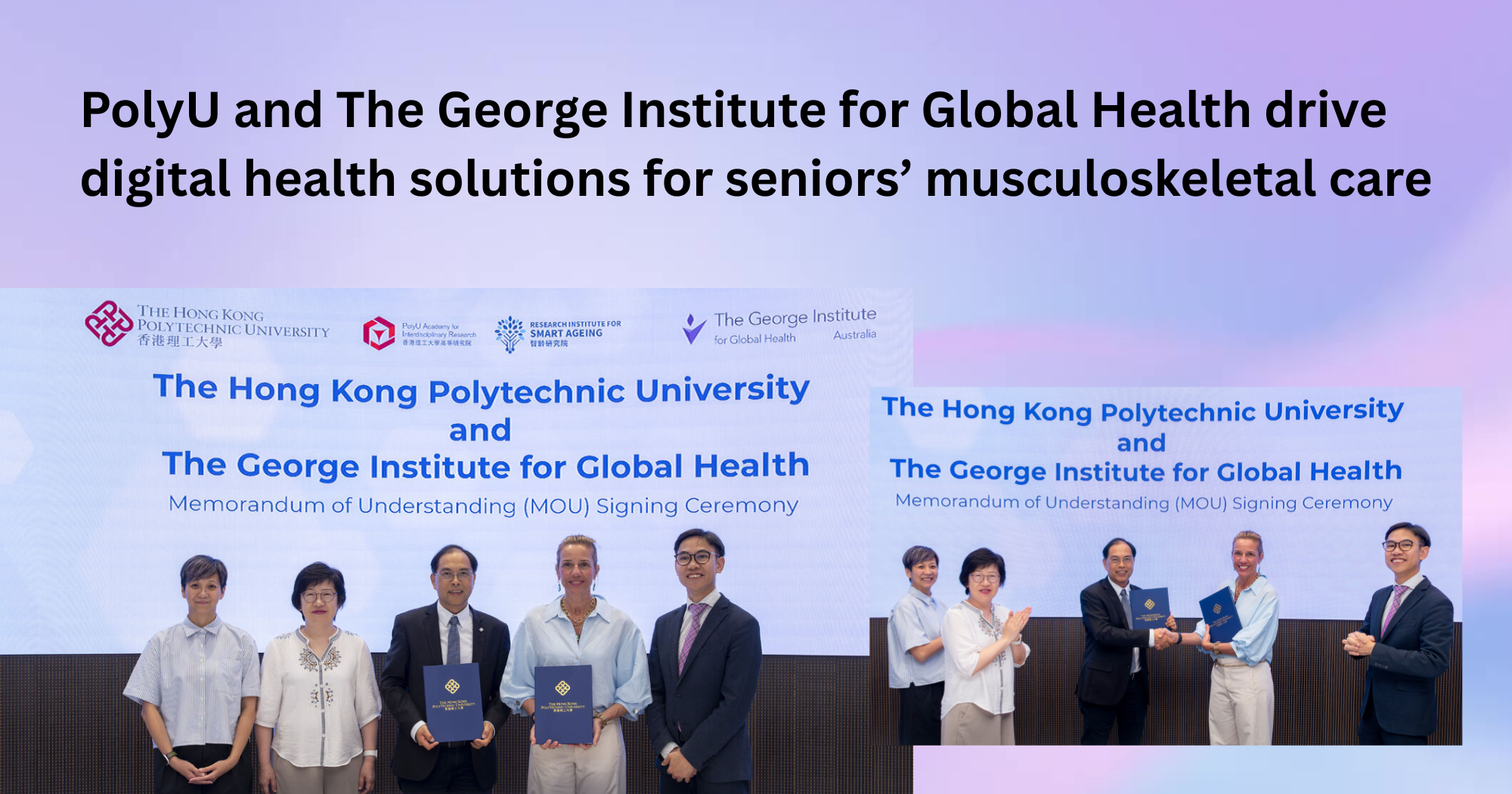 PolyU and The George Institute for Global Health drive digital health solutions for seniors’ musculoskeletal care